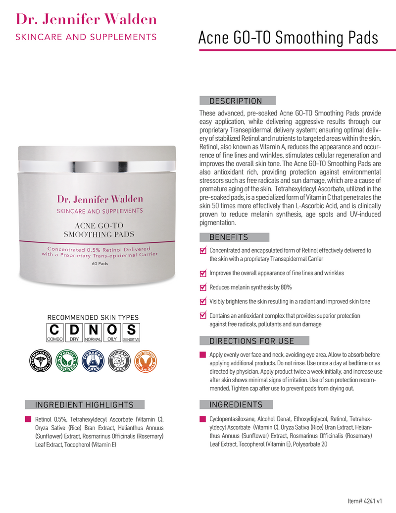 ACNE GO-TO SMOOTHING PADS WITH 0.5% RETINOL