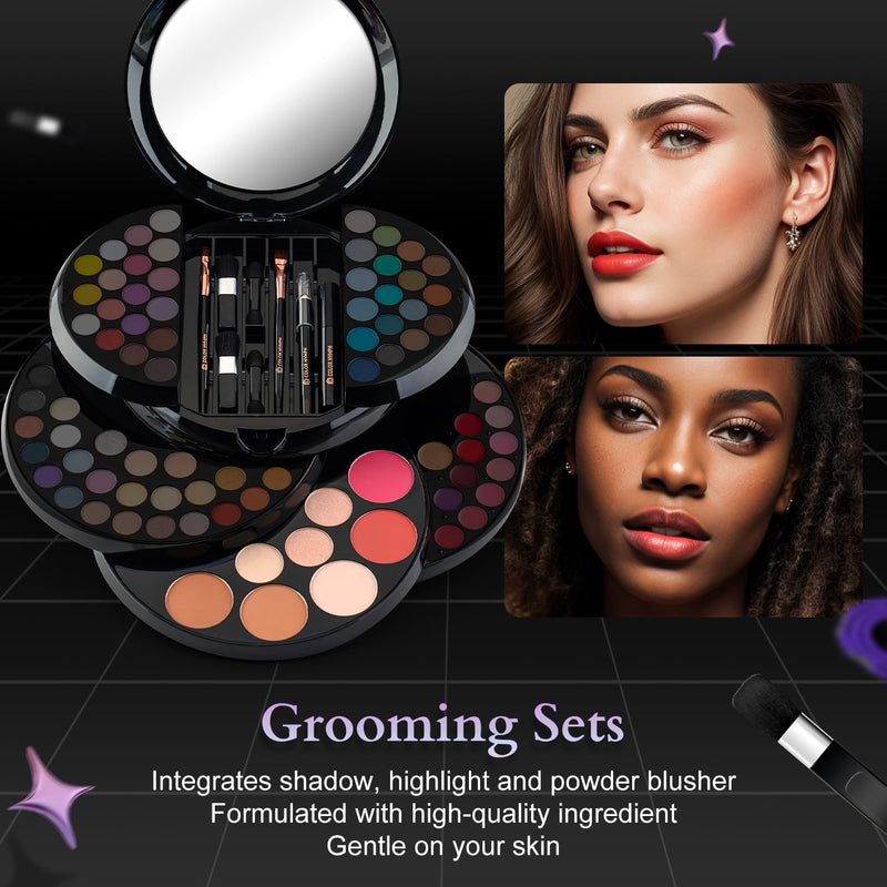 All in One Makeup Kit for Girls with 60-Colors Eyeshadows