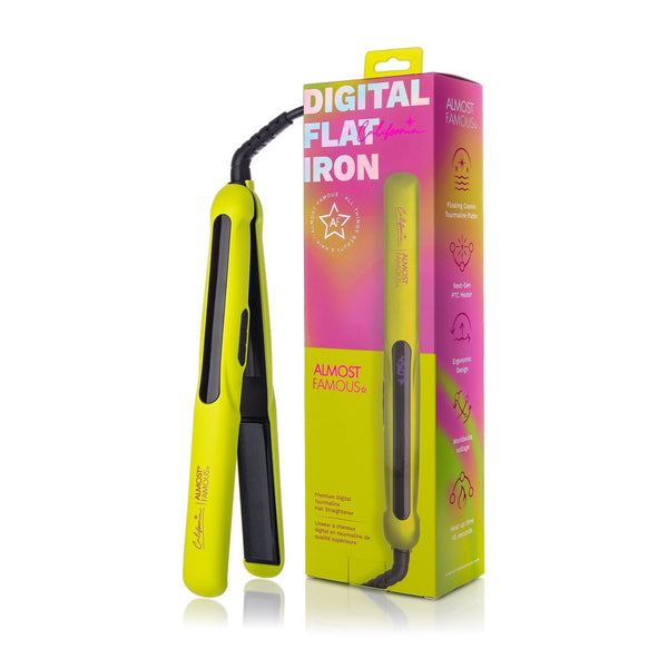 New 1.25" Digital Professional Flat Iron with Extra Wide Plates